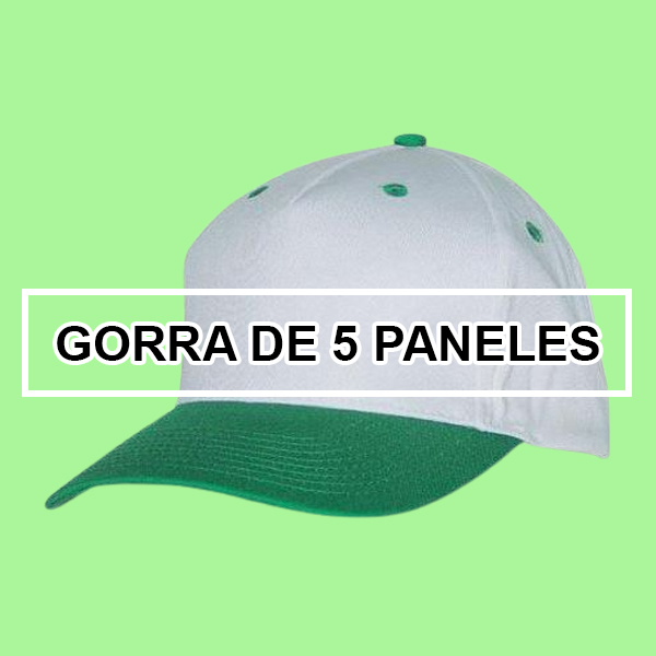 gorra de 5 paneles