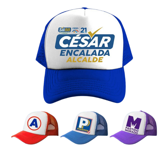 gorros para campaña política personalizados